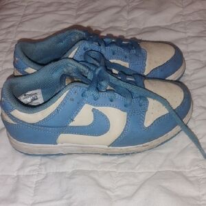 Nike Kids Blue and Cream Sneakers